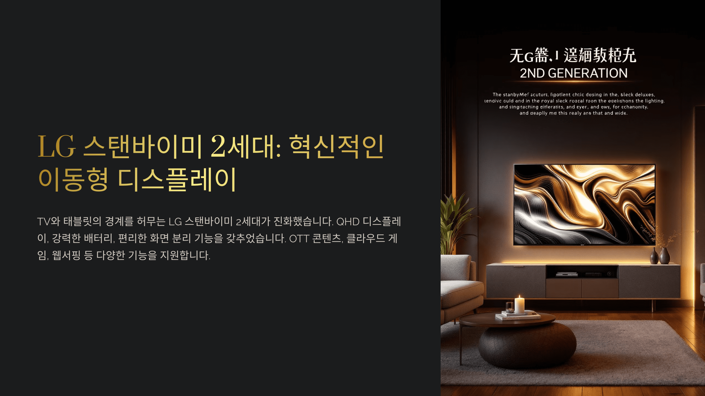 LG 스탠바이미 2세대: 혁신적인 이동형 디스플레이
