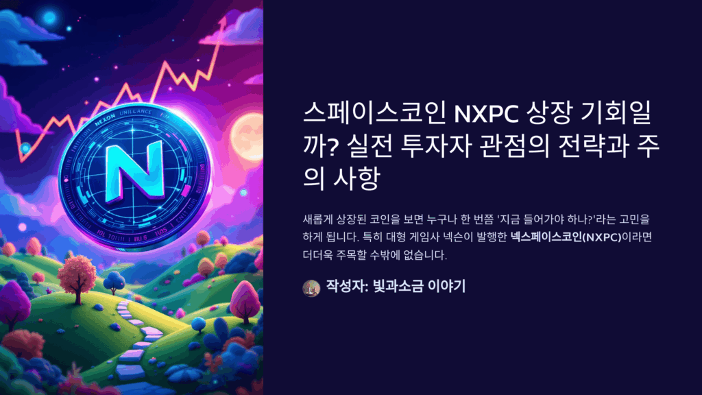 넥스페이스코인 NXPC 상장 기회일까? 실전 투자자 관점의 전략과 주의 사항