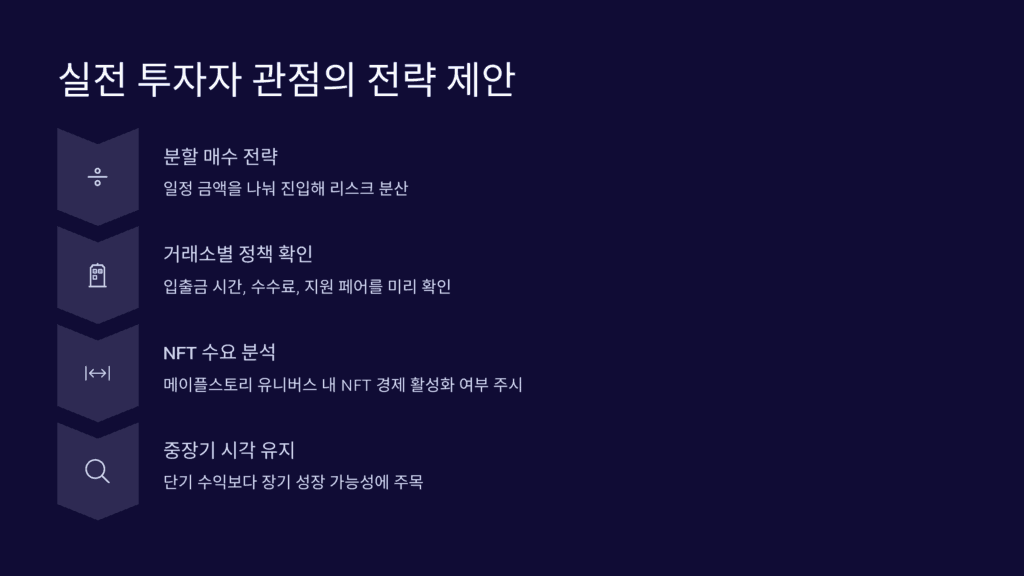 실전 투자자 관점의 전략 제안